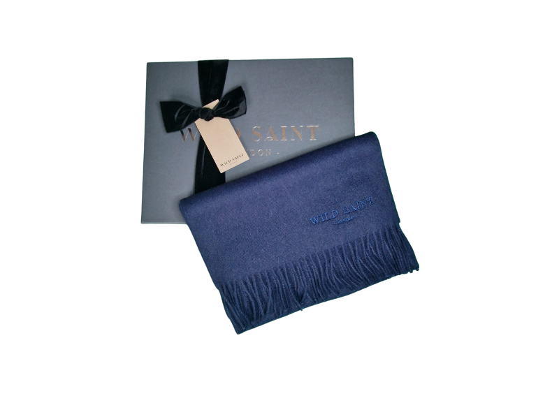 Navy 100% Baby Alpaca Scarf