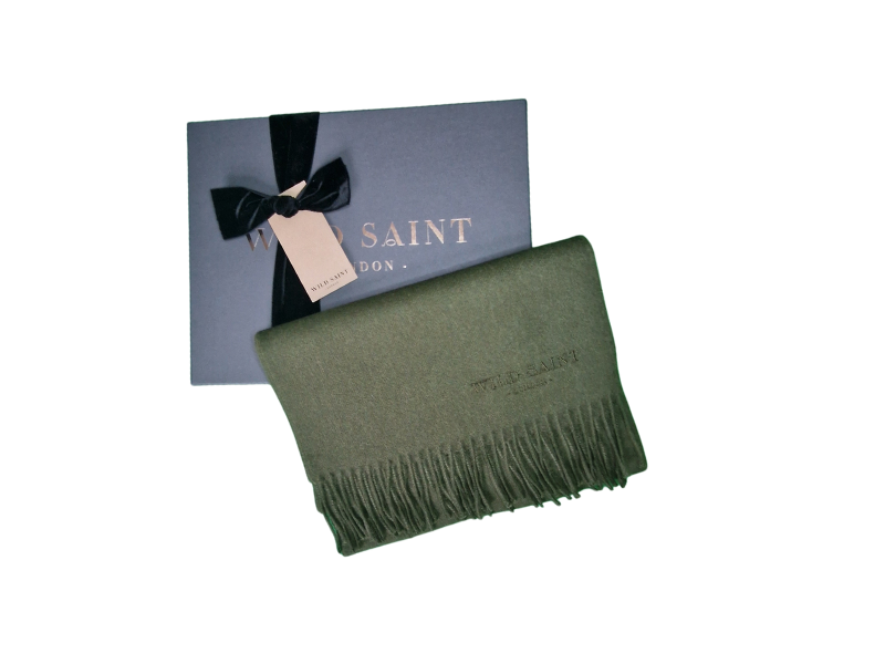 Moss Green 100% Baby Alpaca Scarf
