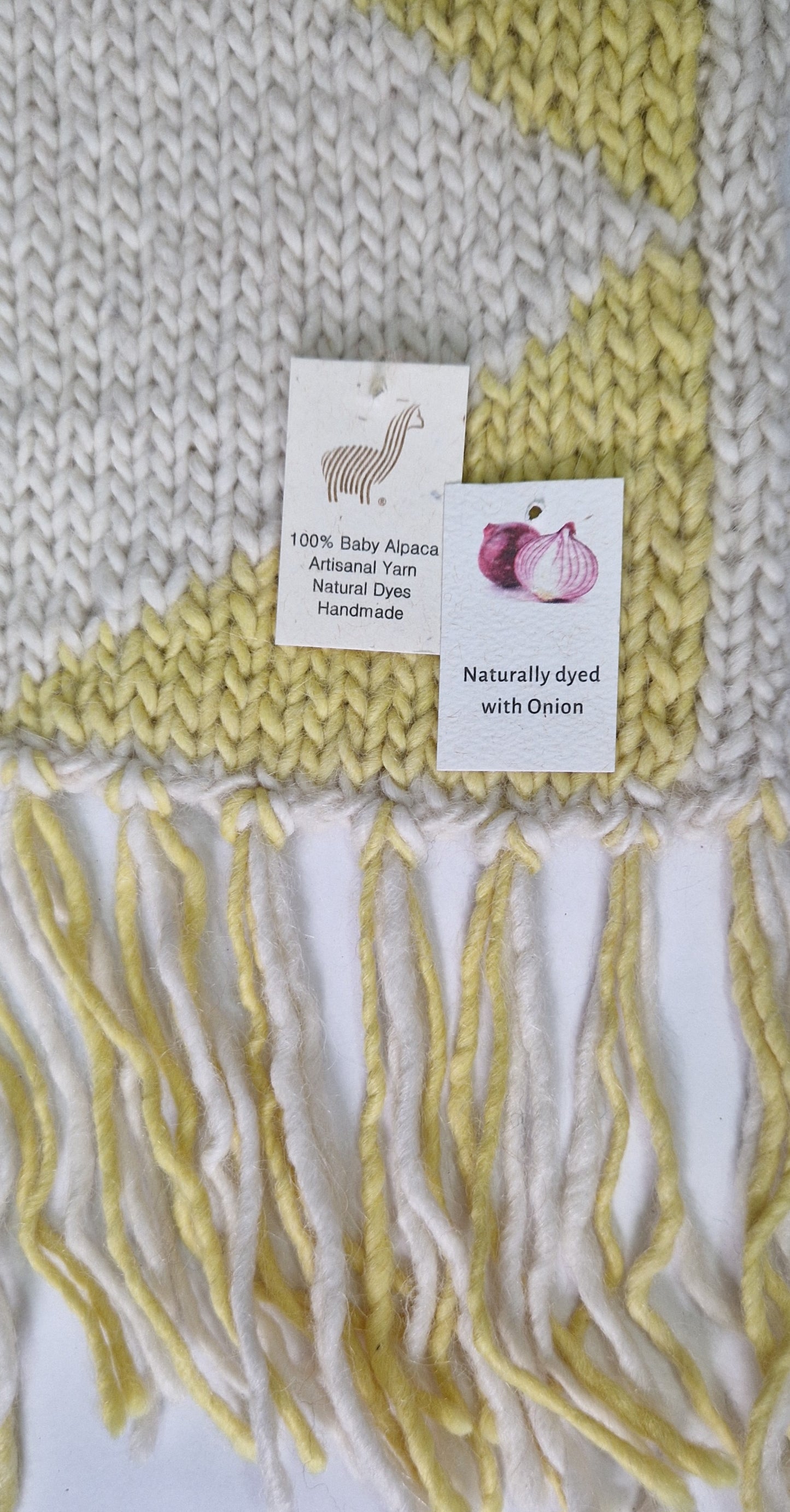 Yellow Moon 100% Baby Alpaca Scarf