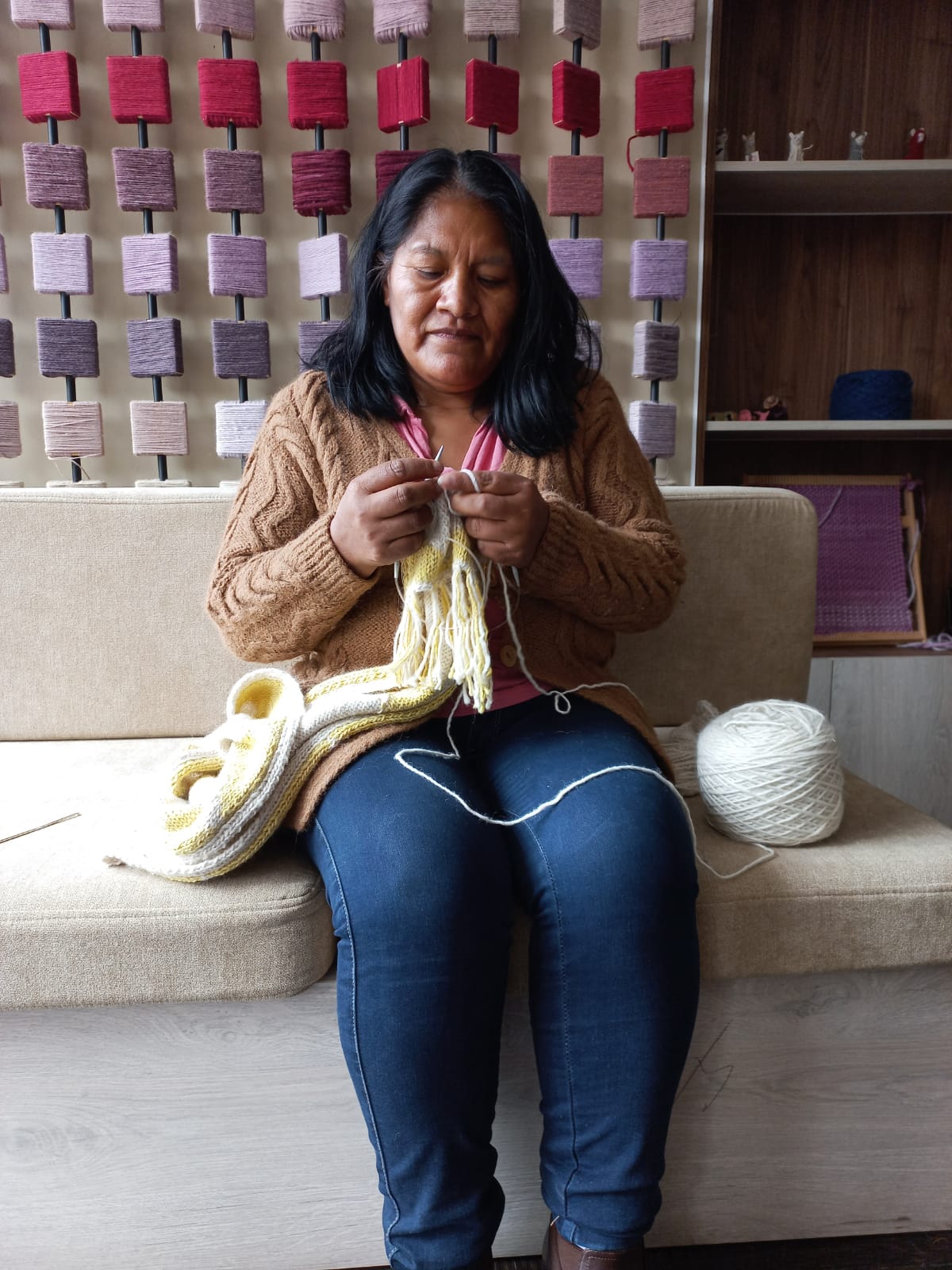 Yellow Moon 100% Baby Alpaca Scarf