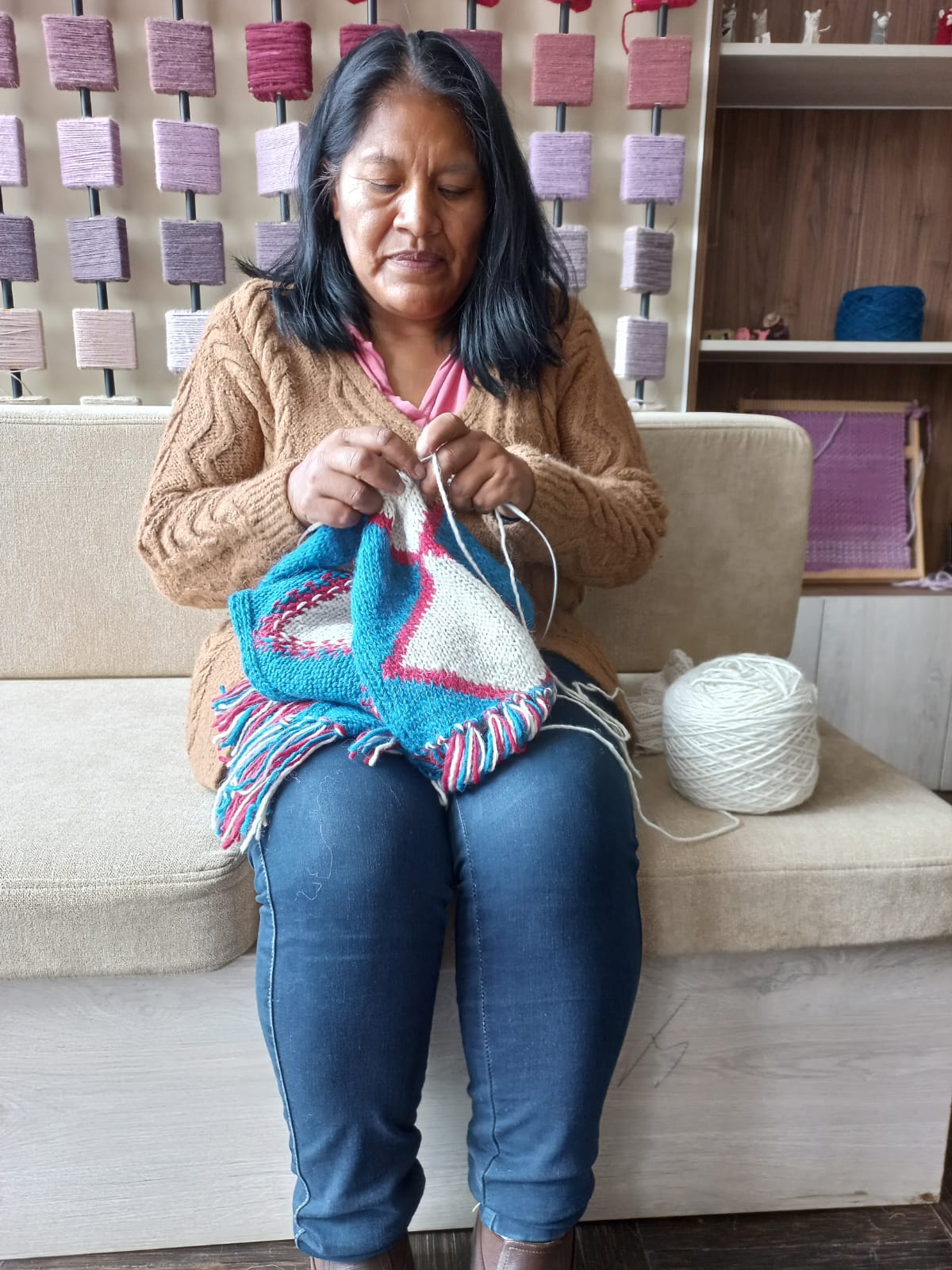 Indigo 100% Baby Alpaca Scarf